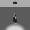 Ceiling lamp NERO 4 black/chrome