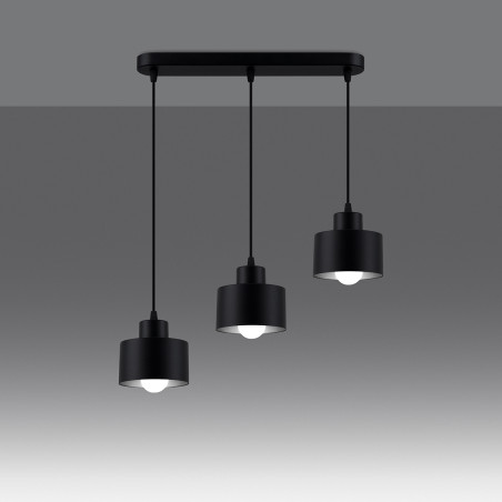 Lampe suspendue SAVAR 3 noir