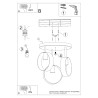 Ceiling lamp FORNES 2 black