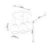 Ceiling lamp LEMMI 3 white