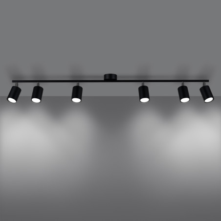 Candeeiro de teto LEMMI 6L preto