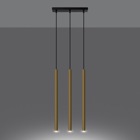 Lampe pendante PASTELO 3L or poli