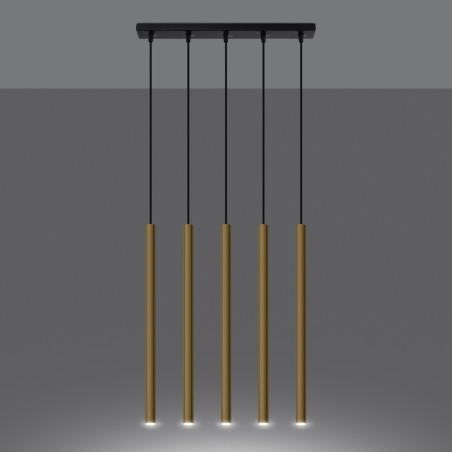 Lampe pendante PASTELO 5L or poli