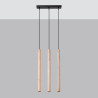 Lampe suspendue PASTELO 3L bois