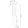 Lampe suspendue PASTELO 3L bois