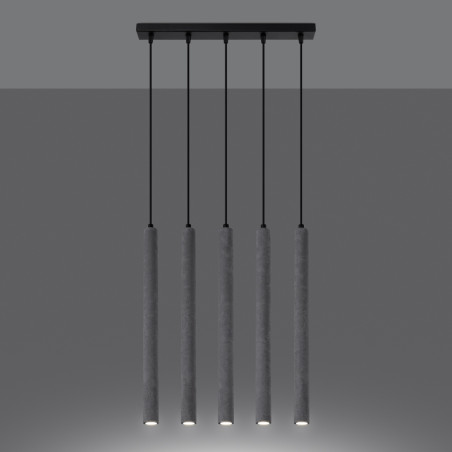 Lampada a sospensione PASTELO 5L in cemento