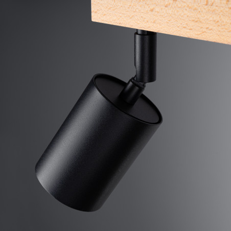 Lampada a soffitto VERDO 3L nero