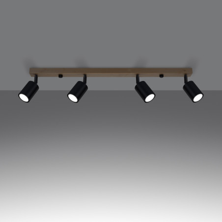 Lampada a soffitto VERDO 4 nero