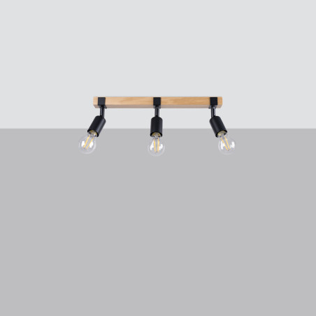 Lampada da soffitto ZUCA 3 nero