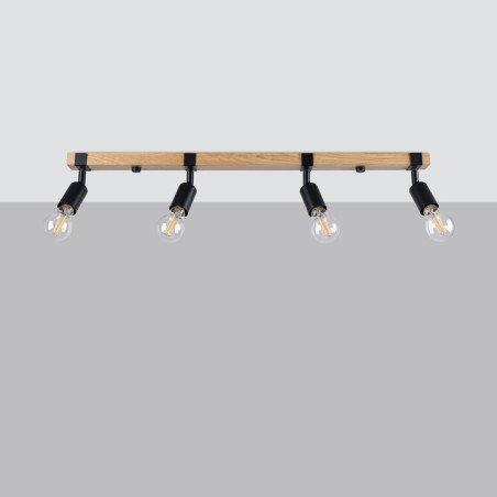 Lampada da soffitto ZUCA 4 nero