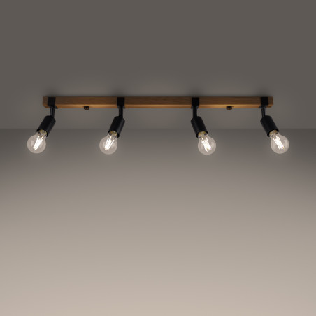 Lampada da soffitto ZUCA 4 nero