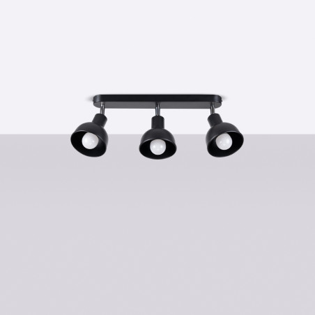Lampada a soffitto ELBA 3 nero
