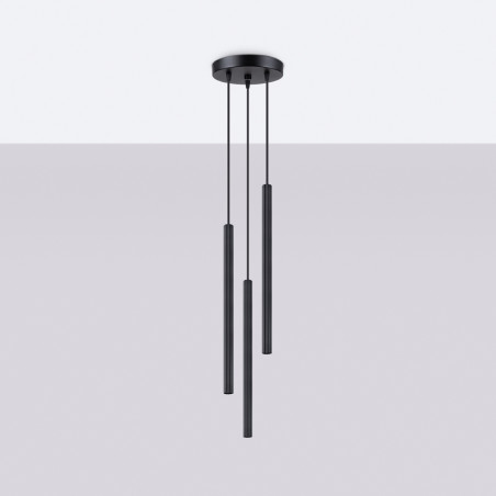 Lámpara colgante ARCHE 3P negra