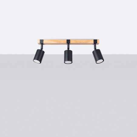 Lampada da soffitto FAGER 3 nero