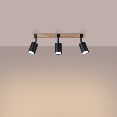 Lampada da soffitto FAGER 3 nero