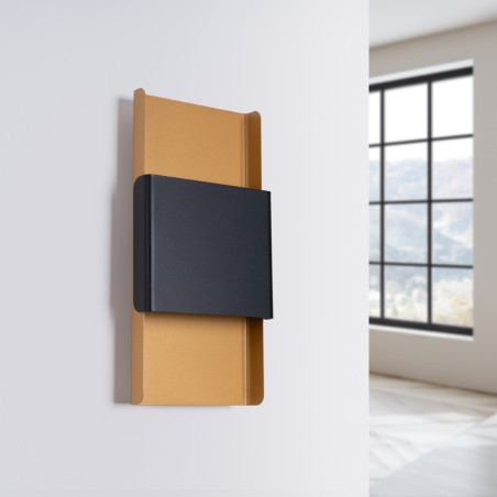 Candeeiro de parede DURLIN dourado/preto