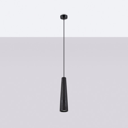 Lampada a sospensione ELECTRA in cemento nero