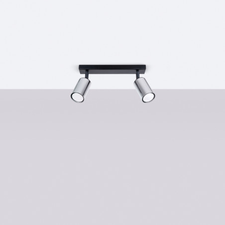 Lampada da soffitto WINX 2 nero/cromo