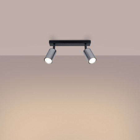 Lampada da soffitto WINX 2 nero/cromo