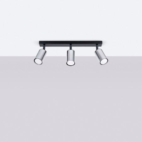 Plafonnier WINX 3 noir/chrome