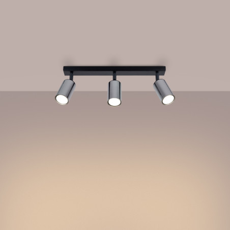 Plafond WINX 3 schwarz/chrom