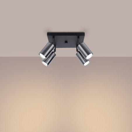 Lámpara de techo WINX 4 negro/cromo