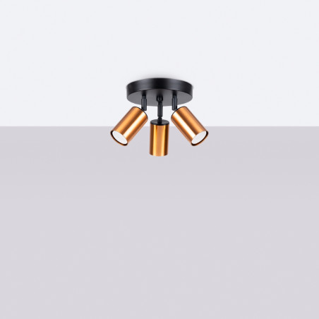 Lámpara de techo WINX 3P negro/cobre