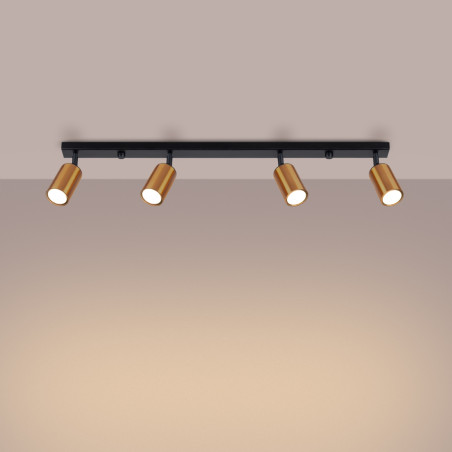 Lampada a soffitto WINX 4L nero/coop