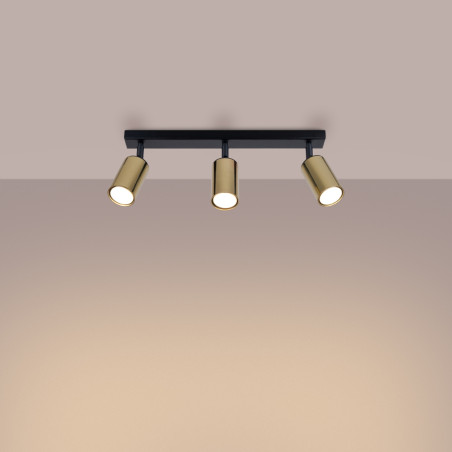 Lámpara de techo WINX 3 negro/cobre