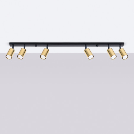Lampada da soffitto WINX 6L nero/oro