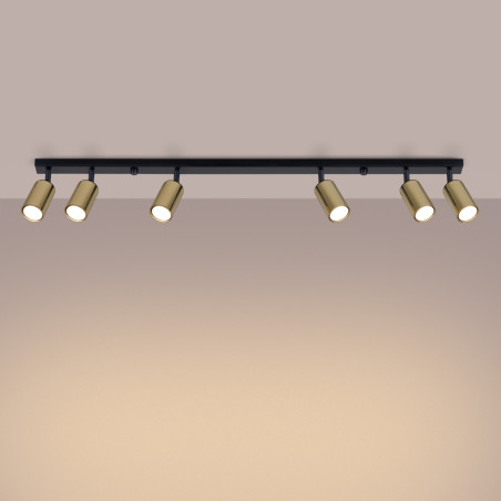 Lampada da soffitto WINX 6L nero/oro