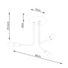 Wall lamp LOOP black