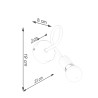 Chandelier LOOP 3 glossy gold