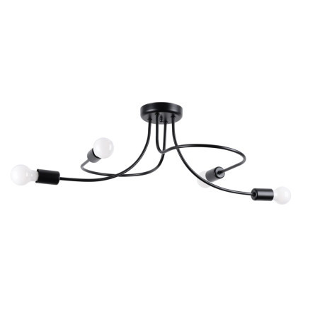 Chandelier LOOP 5 glossy gold