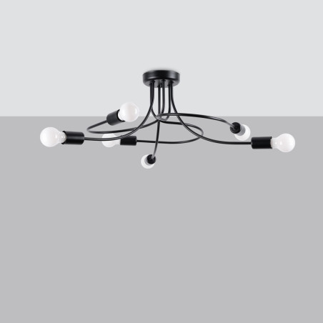 Lampadario LEVAR 6 nero