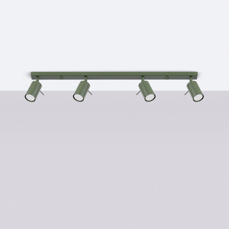 Lámpara de techo RING 4L verde oliva