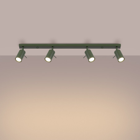 Lámpara de techo RING 4L verde oliva