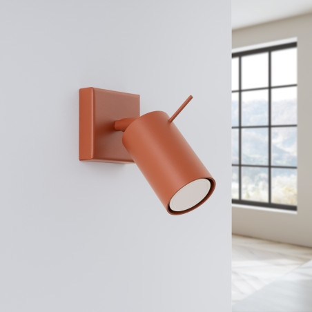 Candeeiro de parede RING vermelho ochra