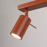 Lampada a sospensione LAGOS 2 rosso ocra