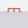 Lampada da soffitto RING 3L rosso ocra
