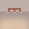 Lampada da soffitto RING 3L rosso ocra