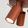 Lampada da soffitto RING 3P rosso ocra