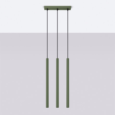 Pendelleuchte PASTELO 3 olivgrün