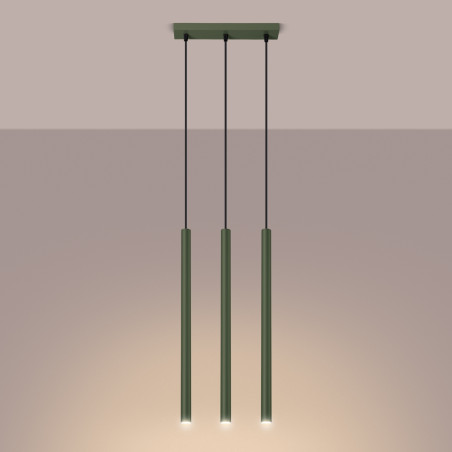 Lámpara colgante PASTELO 3 verde oliva