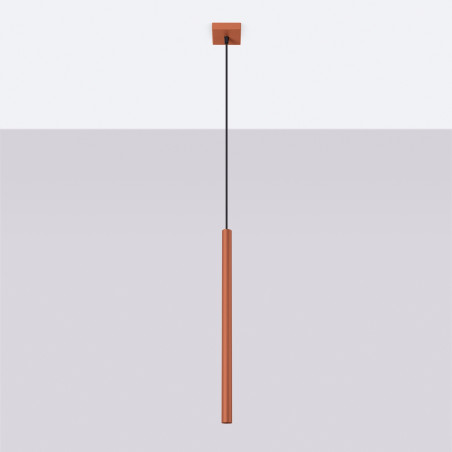 Candeeiro suspenso PASTELO 1 vermelho ocre