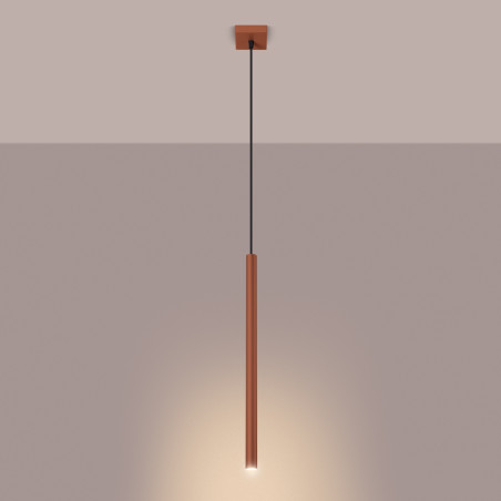 Lampe suspendue PASTELO 1 rouge ocre