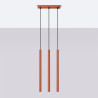 Lampada da soffitto RING 3P rosso ocra