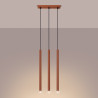 Candeeiro de teto RING 3P vermelho ocre