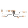 Lampe suspendue PASTELO 3P rouge ocre
