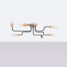 Lampe suspendue PASTELO 3P rouge ocre